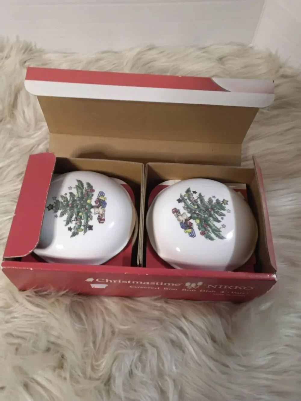 Nikko Christmastime Covered Bon Bon Dishes 4